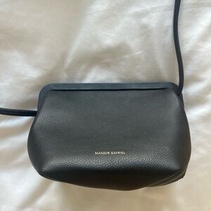 Mansur Gavriel Black Mini Bloom Leather Bag